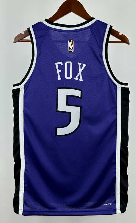 Kings  NBA basketball jersey, 24 25  jersey, adult men's tank top jersey DEROZAN  10 SABONIS 11 FOX 5
