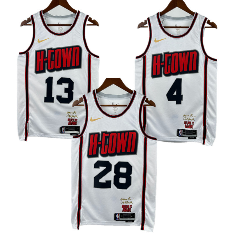 Rocket  NBA basketball jersey, 24 25  jersey, adult men's tank top jersey GREEN 4 SENGUN 28 HARDEN 13