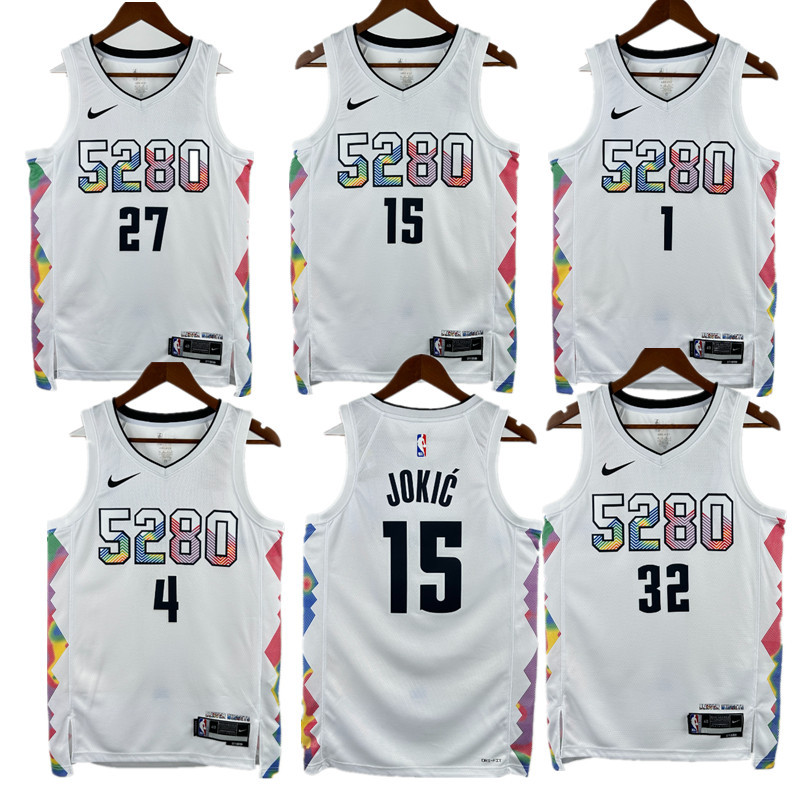 Denver Nuggets NBA basketball jersey, 24 25 NBA jersey, adult men's tank top jersey JOKIC  15  PORTER JR. 1 GORDON 32 WESTBROOK 4  MURRAY 27