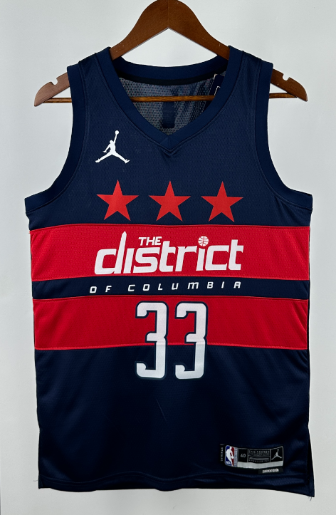 Wizards NBA basketball jersey, 24 25  jersey, adult men's tank top jersey KUZMA 33  POOLE 13