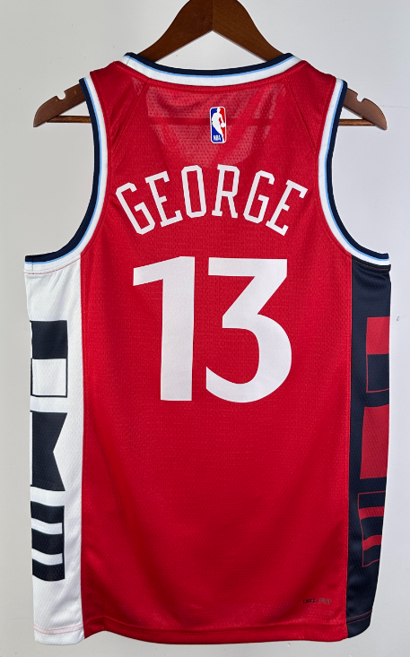 Clippers NBA basketball jersey,  jersey, adult men's tank top jersey GEORGE 13  LEONARD 2 HARDEN 1 WESTBROOK 0
