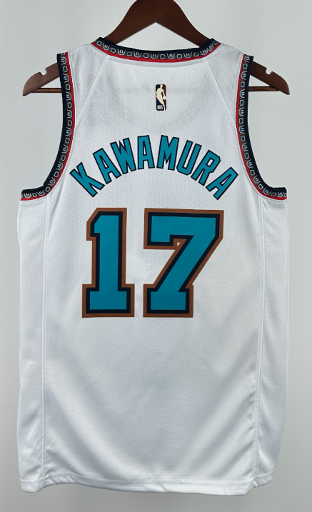 Grizzlies  NBA basketball jersey, 24 25  jersey, adult men's tank top jersey  ROSE 23 MORANT 12  KAWAMURA 17