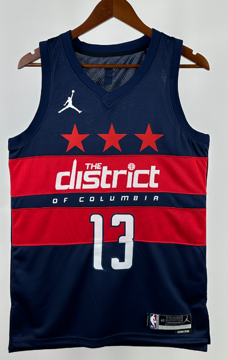 Wizards NBA basketball jersey, 24 25  jersey, adult men's tank top jersey KUZMA 33  POOLE 13