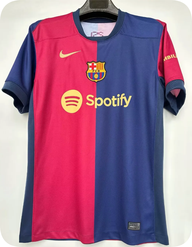 Barcelona jersey  Home and away New adult 24 25 Barcelona soccer jersey 10-20 days. It will arrive in your country