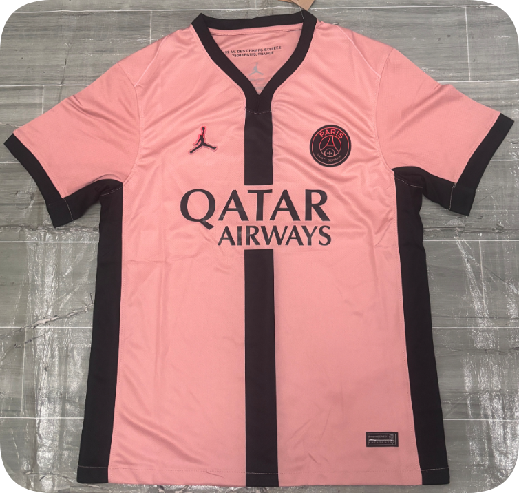PSG Jordan Fourth Stadium Shirt 24 25 Home and away New adult 2024-25 psg soccer jersey 10-20 days. It will arrive in your country