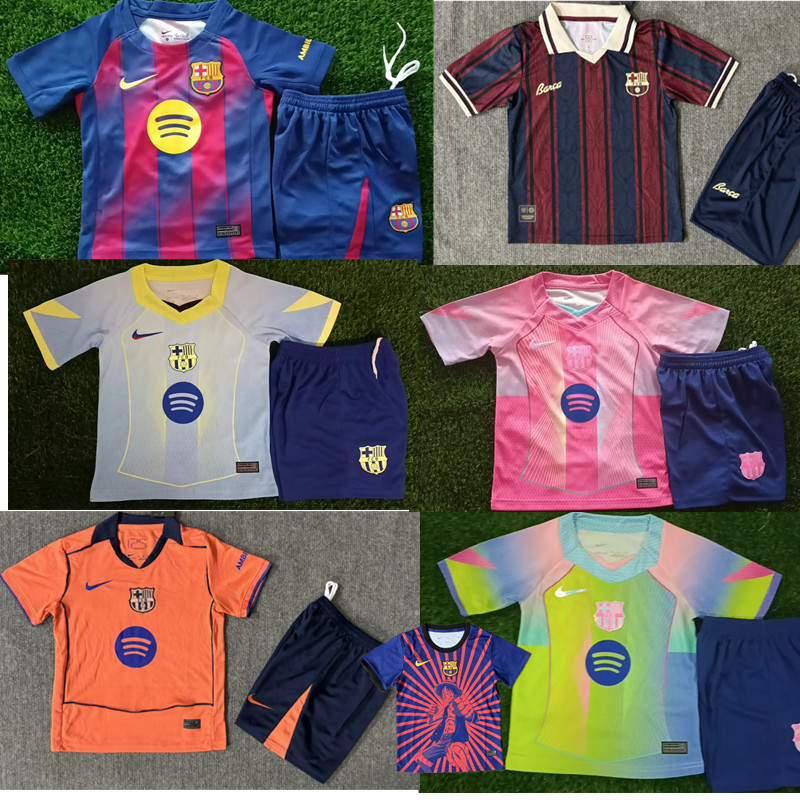 2025 2026 Barcelona  jersey Home and away kids kit 25 26 Barcelona soccer jersey 10-20 days. It will arrive in your country
