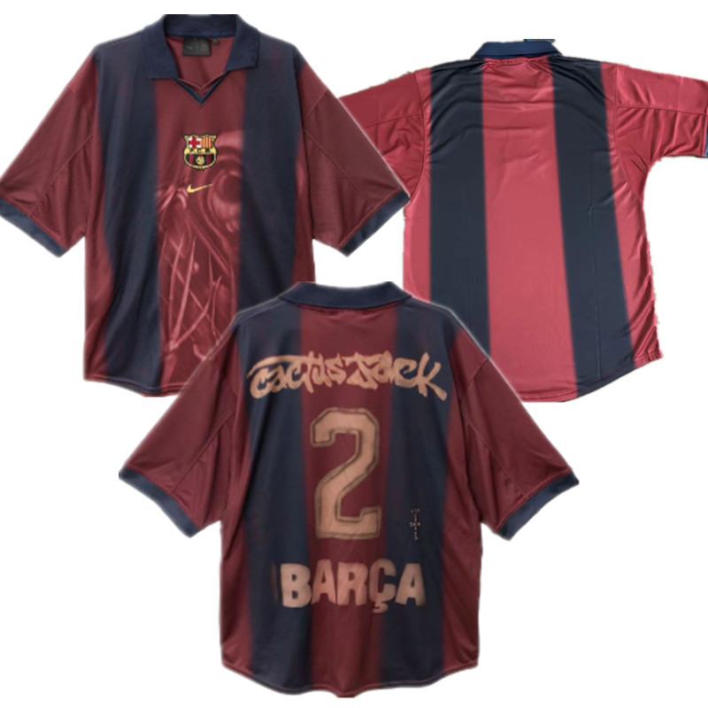 2000/01 Barcelona Retro jersey Home and away adult Retro 2000-01 Barcelona soccer jersey 10-18 days. About to reach your country