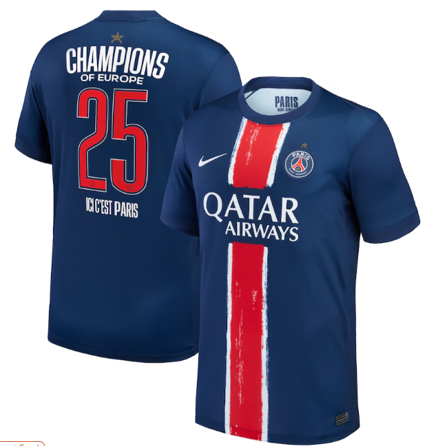 24 25 psg jersey Champions League font Home and away 2024 2025  psgsoccer jersey 10-20 days. It will arrive in your country