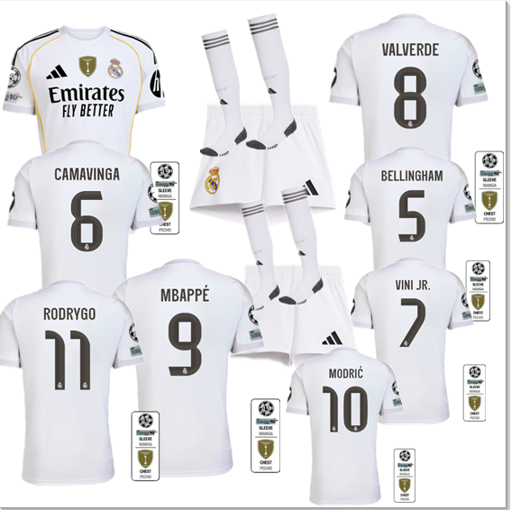 2025 2026  Real Madrid jersey new Home and away adult  kit  kids kit  25 26  Real Madrid soccer jersey 10-20 days. It will arrive in your country