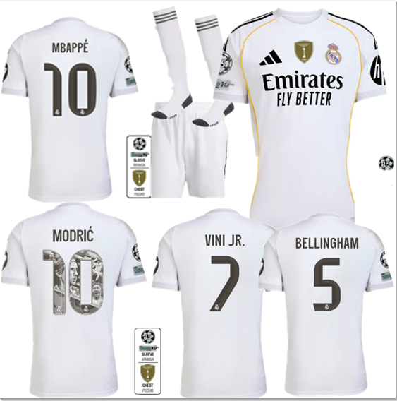 2025 2026  Real Madrid jersey new Home and away adult  kit  kids kit  25 26  Real Madrid soccer jersey 10-20 days. It will arrive in your country