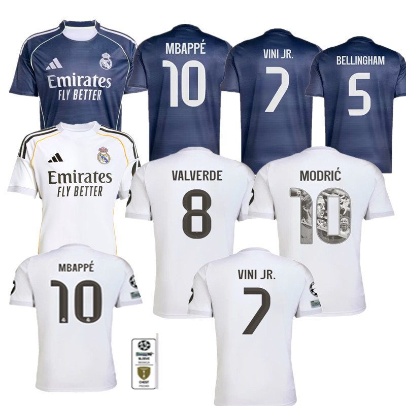 25 26 Real Madrid jerse Home and away 2025 2026 Real Madrid soccer jersey 10-20 days. It will arrive in your country