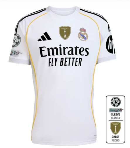 25 26 Real Madrid jerse Home and away 2025 2026 Real Madrid soccer jersey 10-20 days. It will arrive in your country