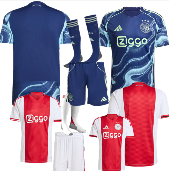 2025 2026  Ajax jersey new Home and away adult  kit  kids kit  25 26  Ajax soccer jersey 10-20 days. It will arrive in your country