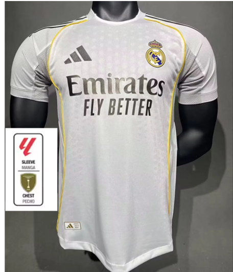 25 26  Real Madrid Player edition  jersey Home and away New adult 25 26 AC Real Madrid soccer jersey 10-20 days. It will arrive in your country
