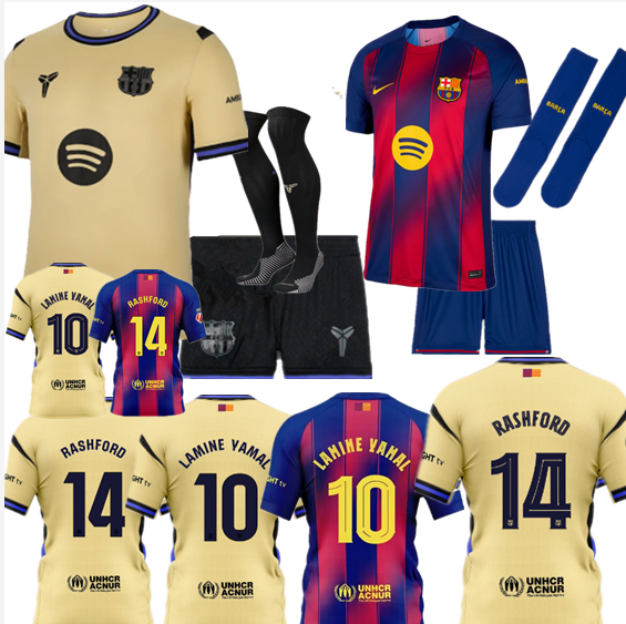 2025 2026 Barcelona jersey new Home and away adult  kit  kids kit 25 26 Barcelona soccer jersey 10-20 days. It will arrive in your country