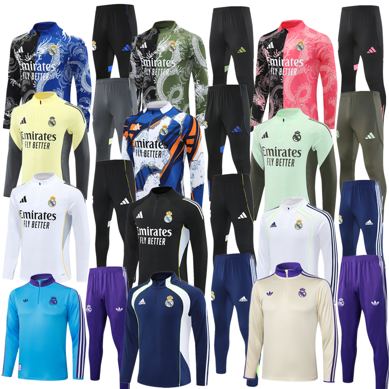 New 25 26 Real Madrid training coat jacket  jersey kids kit adult kit New 2025 2026 Real Madrid training coat jacket soccer jersey 10-20 days. It will arrive in your country