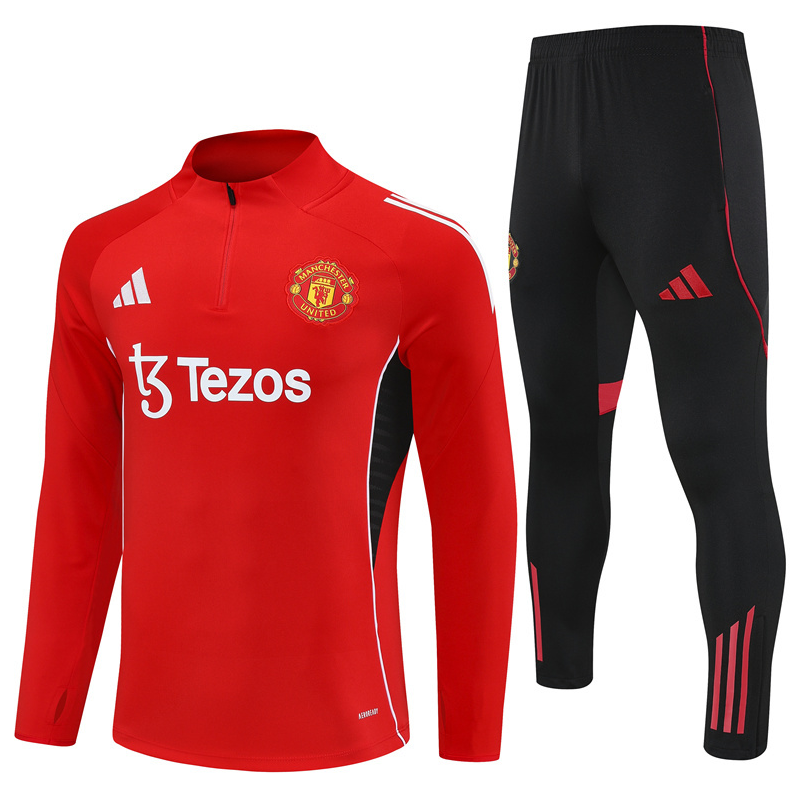 25 26 New Manchester United training coat jacket jersey Pocket zipper pants adult kit New 2025 2026 Manchester United coat jacket soccer jersey 10-20 days. It will arrive in your country