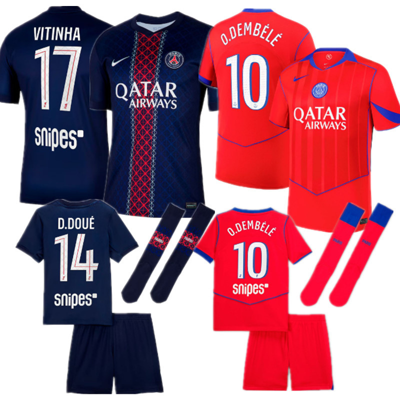 2025 2026 psg jersey new Home and away adult  kit  kids kit  25 26 psg soccer jersey 10-20 days. It will arrive in your country