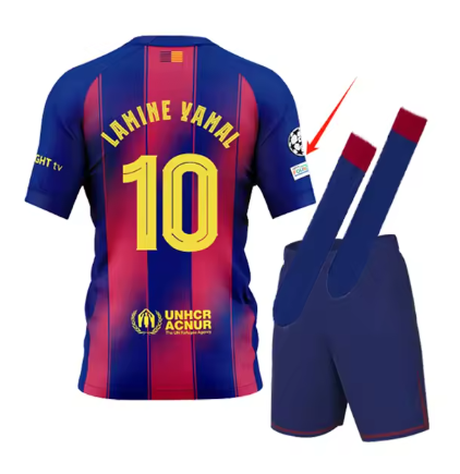 2025 2026 Barcelona jersey new Home and away adult  kit  kids kit 25 26 Barcelona soccer jersey 10-20 days. It will arrive in your country