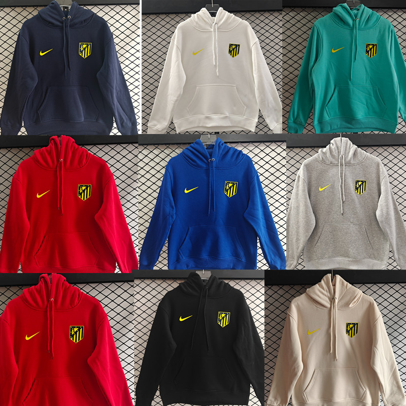 Atletico Madrid Thick fleece pullover and coat  training coat jacket jersey adult kit New 25 26 Atletico Madrid jacket soccer jersey 10-20 days. It will arrive in your country