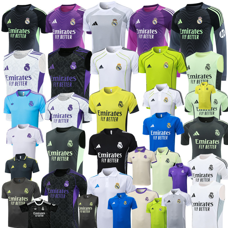25 26 Real Madrid Training jersey Home and away 2025 2026 Real Madrid soccer jersey 10-20 days. It will arrive in your country