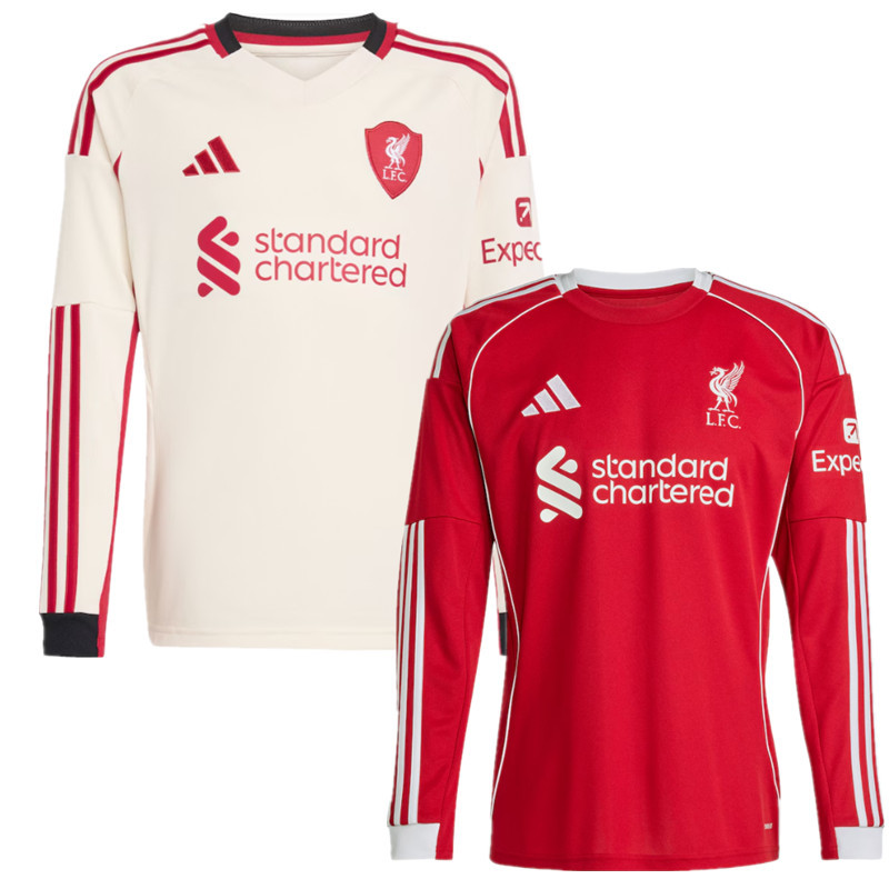 Long sleeves 25 26 Liverpool  jersey Home and away 2025 2026  Liverpool soccer jersey 10-20 days. It will arrive in your country