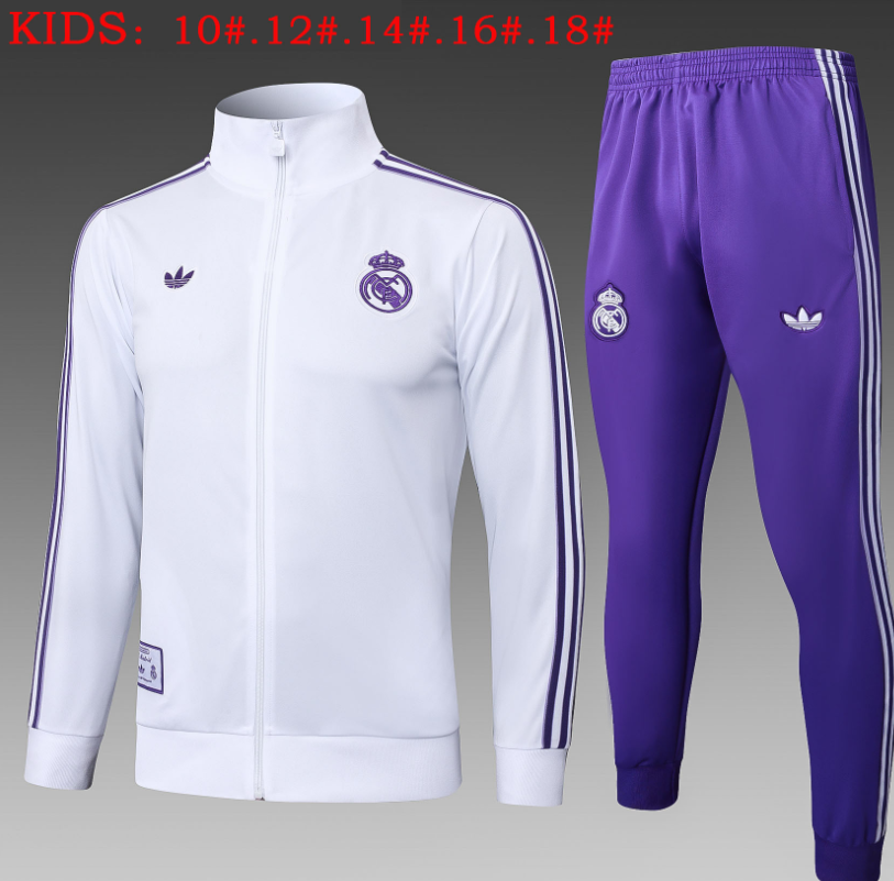 25 26 Real Madrid training coat jacket  jersey kids kit adult kit 2025 2026 New Real Madrid training coat jacket soccer jersey 10-18 days. It will arrive in your country