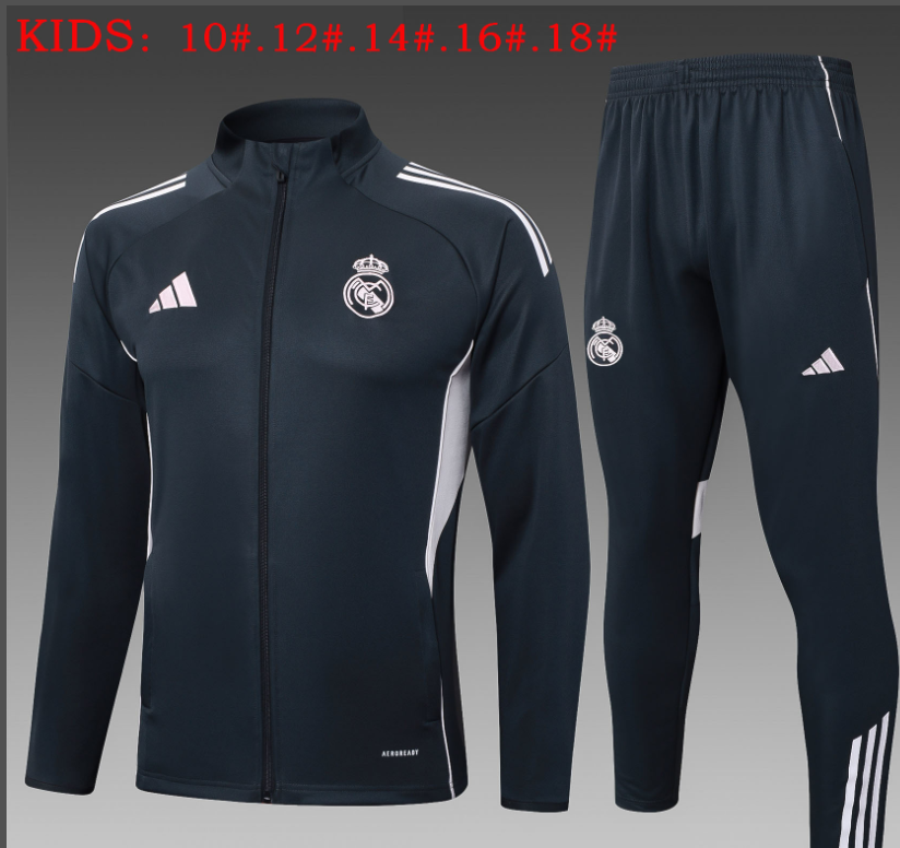 25 26 Real Madrid training coat jacket  jersey kids kit adult kit 2025 2026 New Real Madrid training coat jacket soccer jersey 10-18 days. It will arrive in your country