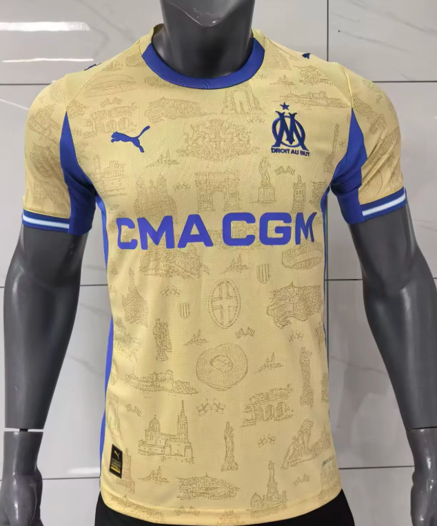 2025 2026 Marseille jersey Home and away 25 26 Marseille soccer jersey 10-20 days. It will arrive in your country