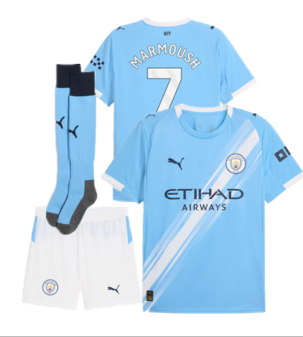 Manchester City jersey new Home and away adult  kit  kids kit  25 26 Manchester City soccer jersey 10-20 days. It will arrive in your country