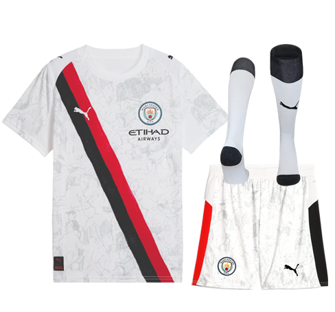 Manchester City jersey new Home and away adult  kit  kids kit  25 26 Manchester City soccer jersey 10-20 days. It will arrive in your country