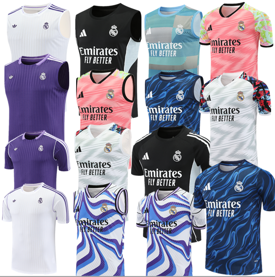 25 26 Real Madrid training  jersey Home and away 2025 2026 Real Madrid training soccer jersey 10-20 days. It will arrive in your country