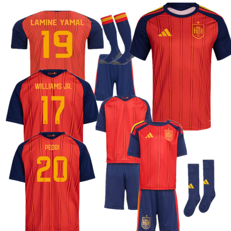 adult  kids kit 2026 World Cup National Team Spain jersey Home and away 26 27 Spain soccer jersey 10-20 days. It will arrive in your country