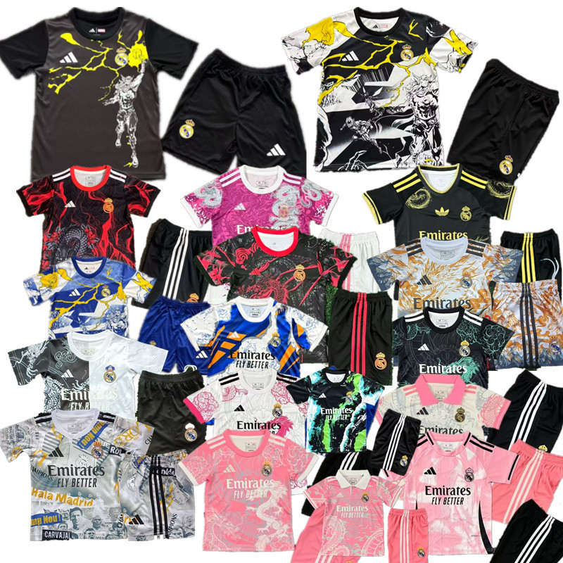 kids kit Real Madrid jersey new adult  kit  kids kit 25 26 Real Madrid soccer jersey 10-20 days. It will arrive in your country