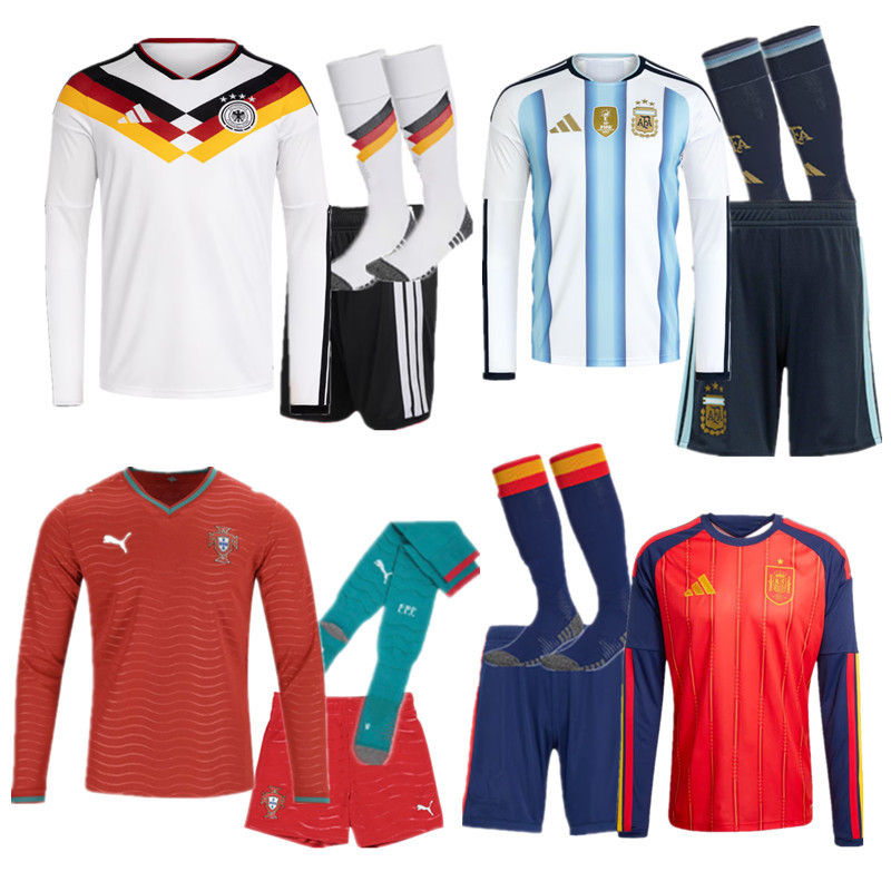 long sleeve adult  kids kit 2026 World Cup National Team Portugal Germany Spain Argentina jersey26 27 Argentina soccer jersey 10-20 days. It will arrive in your country