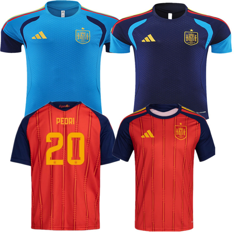 long sleeve 2026 World Cup National Team Spain jersey Home and away New adult 26 27 Spain soccer jersey 10-20 days. It will arrive in your country