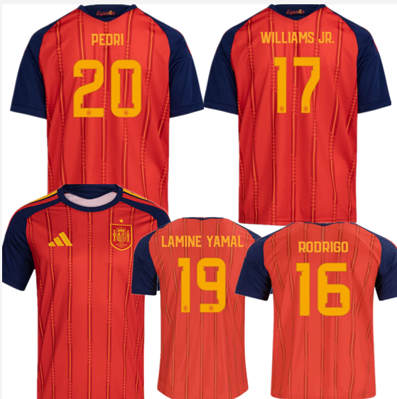 2026 World Cup National Team Spain jersey Home and away New adult 26 27 Spain soccer jersey 10-20 days. It will arrive in your country