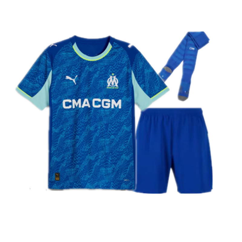 New  Marseille jersey new Home and away adult  kit  kids kit  25 26 Marseille soccer jersey 10-20 days. It will arrive in your country