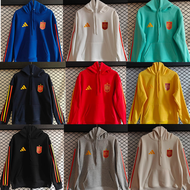 fleece sweatshirt New Spain training coat jacket jersey Thick fleece pullover and coat adult kit New 26 27 Spain jacket soccer jersey 10-20 days. It will arrive in your country