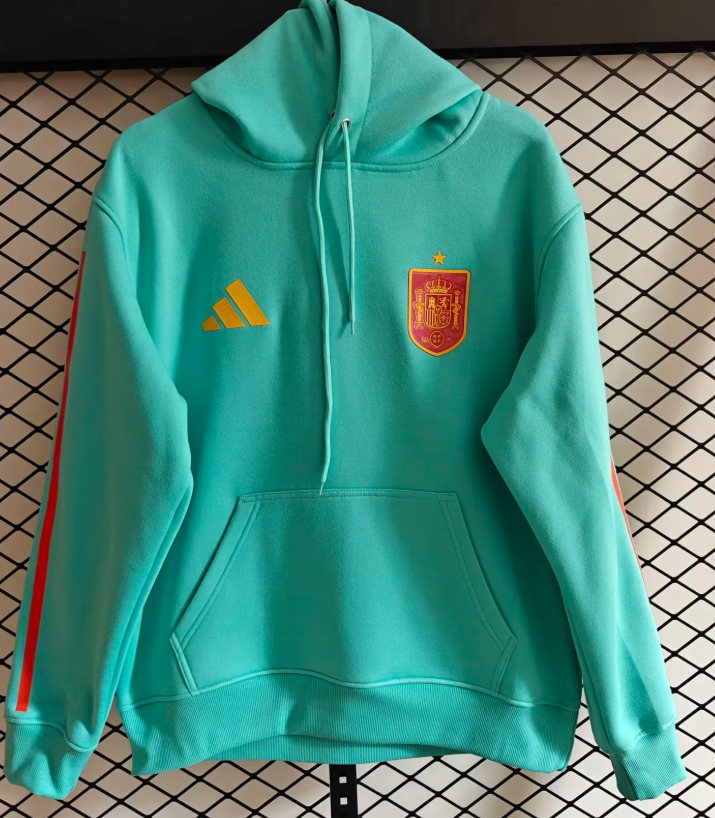 fleece sweatshirt New Spain training coat jacket jersey Thick fleece pullover and coat adult kit New 26 27 Spain jacket soccer jersey 10-20 days. It will arrive in your country