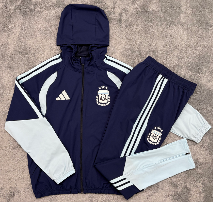 Windbreaker suit, hat 2026 World Cup National Team  New Spain Italy Columbia  Belgium Argentina Germany Algeria training coat jacket jersey adult kit  10-20 days. It will arrive in your country