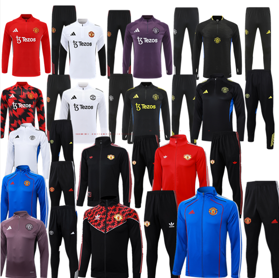 Pocket zipper pants 25 26 Manchester United training coat jacket  jersey New  kids kit adult kit 2026 Manchester United training coat jacket soccer jersey 10-20 days. It will arrive in your country