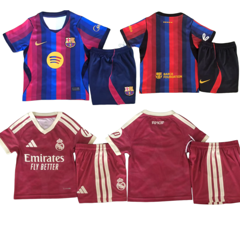kit kids kit Barcelona Real Madrid shirt 2026 2027 Barcelona jersey Home and away adult 26 27 Barcelona Real Madrid soccer jersey 10-20 days. It will arrive in your country
