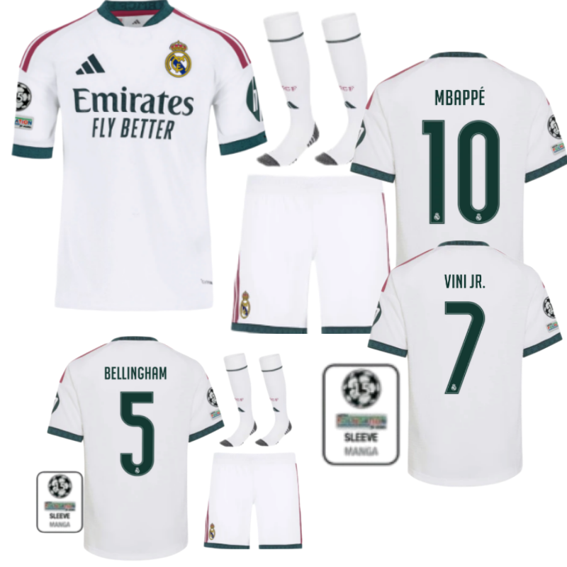 2026 2027 adult kit  kids kit New Real Madrid jersey Home and away S-4XL 26 27 Real Madrid soccer jersey 10-20 days. It will arrive in your country