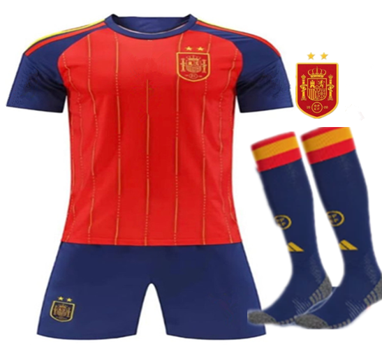 New  kids Spain adult  kit  Champion Version 2 stars 26 27 Spain  soccer jersey 10-20 days. It will arrive in your country