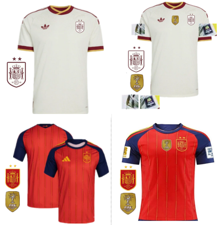 New Spain adult  Champion Version 2 stars 26 27 Spain  soccer jersey 10-20 days. It will arrive in your country
