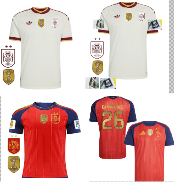 New Spain adult  Champion Version 2 stars 26 27 Spain  soccer jersey 10-20 days. It will arrive in your country