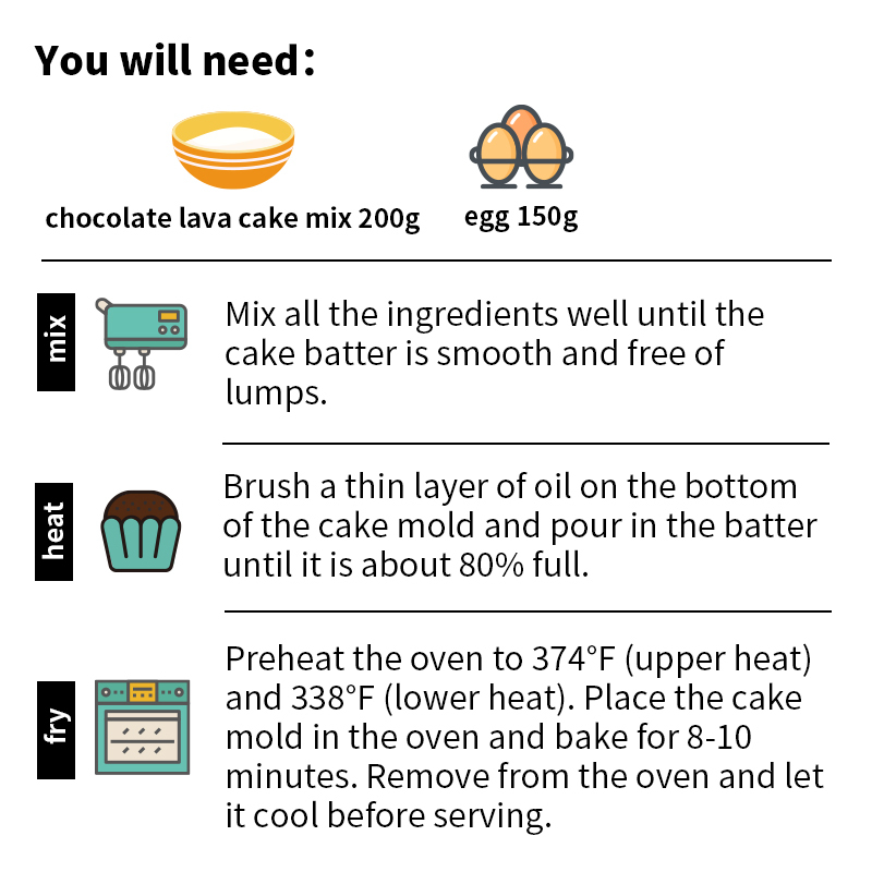 SUGARMAN Cocoa Lava Cake Mix,Chocolate cake mix powder,Cup cake mix,Baking ingredients, 400g