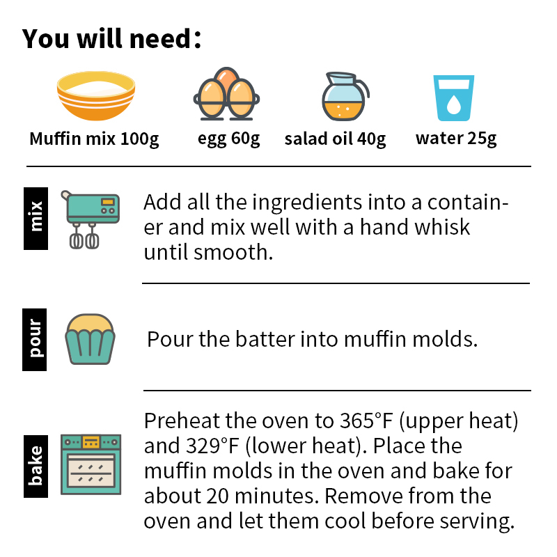 SUGARMAN Classic Muffin Mix, Muffin Cake Mix Powder, Baking Ingredients,500g