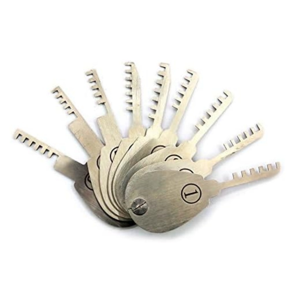 9 Pcs Lockpicking Tool Set Locksmith Opening Tool